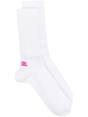 Чорапи с принт Erl бяло