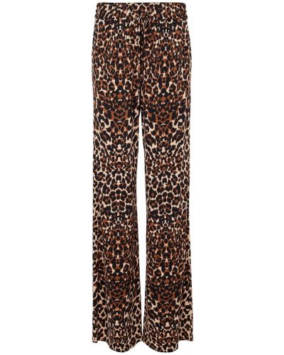 Pantaloni cu imagine cu model leopard cu croială lejeră Tom Ford maro