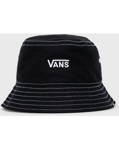 Памучна шапка с козирки Vans черно