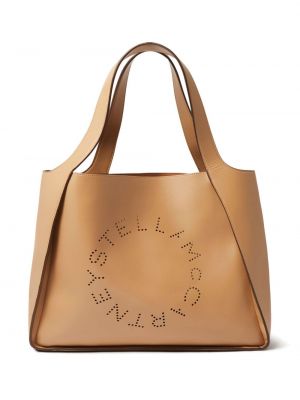 Δερμάτινη τσάντα shopper Stella Mccartney μπεζ