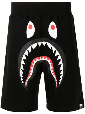 Trykt shorts A Bathing Ape® svart