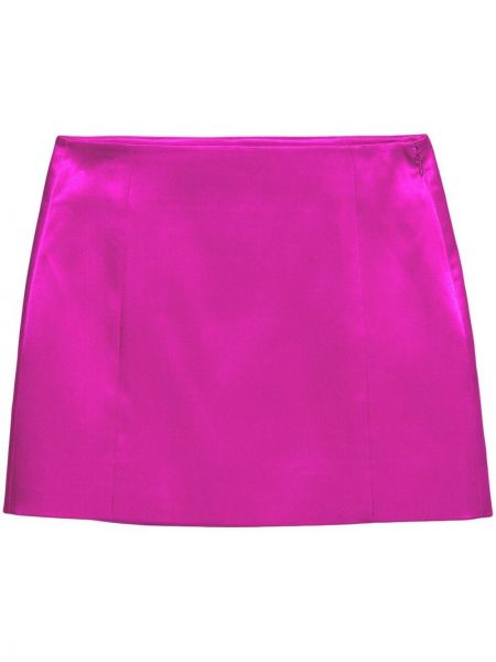 Saténové mini sukně na zip Frame - růžová