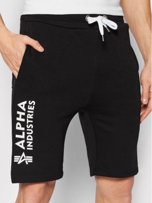 Priliehavé športové šortky Alpha Industries čierna