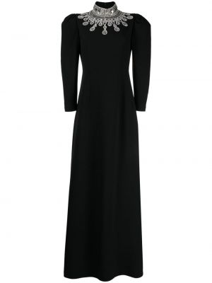 Вечерна рокля с кристали Andrew Gn черно