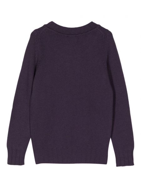 Kašmírový svetr s kulatým výstřihem Chanel Pre-owned fialový