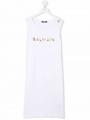 Suora mekko tytöille Balmain Kids valkoinen