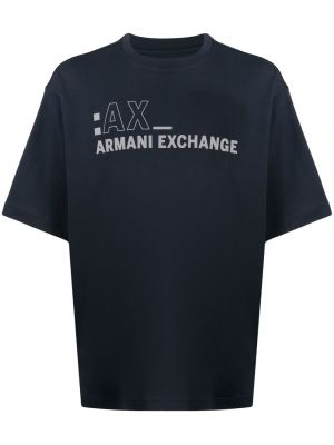 Trykt t-skjorte Armani Exchange blå