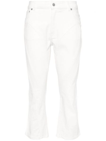 Kõrge vöökohaga teksapüksid Mugler valge