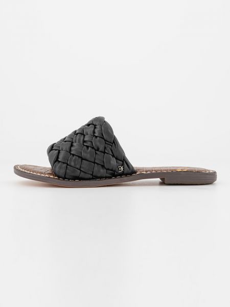 Плетеные кожаные сандалии Sam Edelman черные