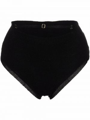 Pantalones culotte de punto Jacquemus negro