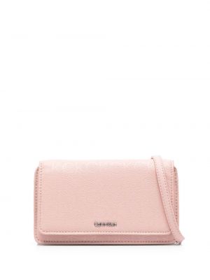 Konstläder crossbody väska Calvin Klein rosa