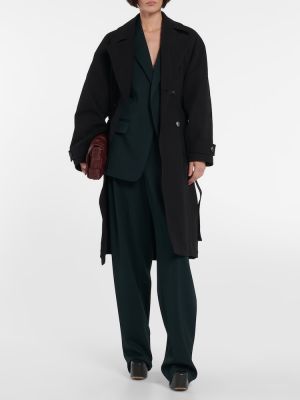Pamut kabát Bottega Veneta fekete