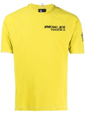 T-shirt con stampa Moncler Grenoble giallo