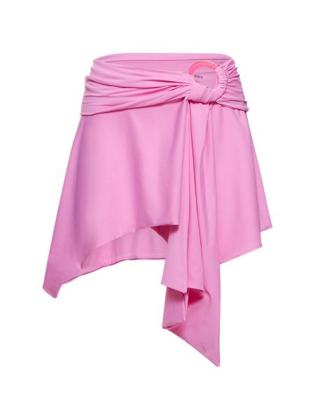 Falda de tela jersey The Attico rosa