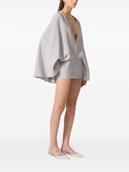 Kleid mit v-ausschnitt Valentino Garavani grau