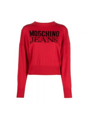 Sweter Moschino czerwony