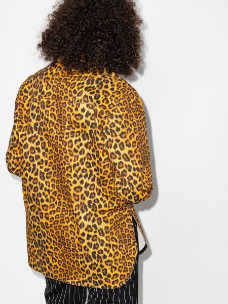 Leopardí džínová košile s potiskem Kwaidan Editions