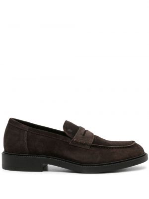 Pantofi loafer din piele de căprioară Fratelli Rossetti maro