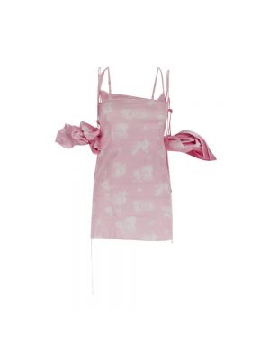 Sukienka mini z wiskozy Jacquemus różowa