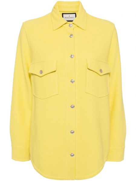 Medvilninė marškiniai Bruno Manetti geltona