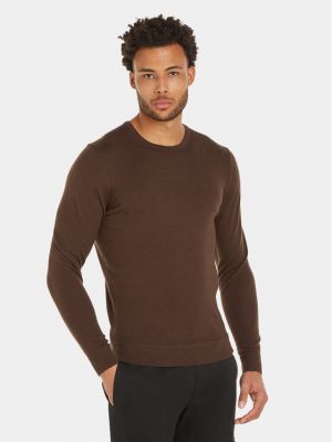 Priliehavý sveter Calvin Klein hnedá