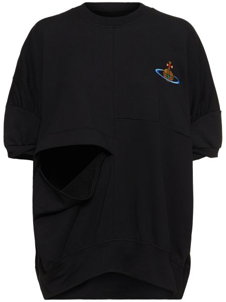 Camiseta de algodón de tela jersey Vivienne Westwood negro