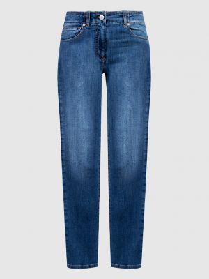 Синие джинсы с потертостями Peserico