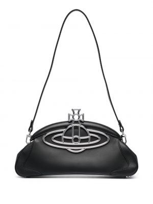 Pisemska torbica z jantarjem Vivienne Westwood črna