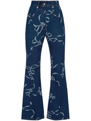 Nohavice s potlačou Nina Ricci modrá