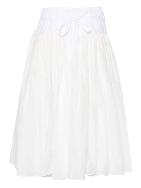 Bavlněné midi sukně Quira bílé