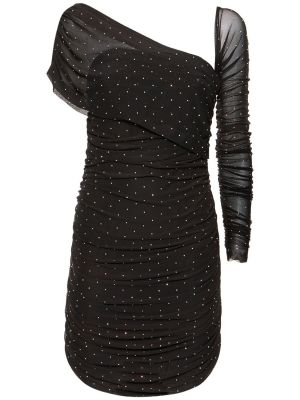 Mini vestido de malla Rotate negro