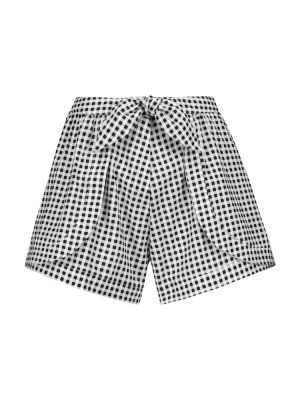 Shorts en coton à carreaux Alexandra Miro noir