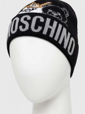 Vlněný klobouk Moschino černý