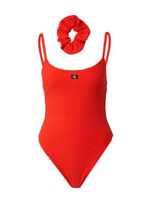 Enodelne kopalke Calvin Klein Swimwear rdeča