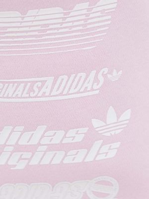 Sportovní kalhoty s potiskem Adidas Originals růžové