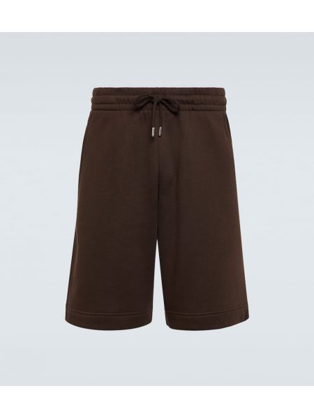 Jersey bomull shorts Dries Van Noten brun