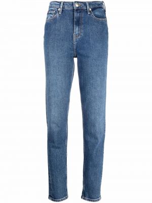 Høy midje straight jeans Tommy Hilfiger blå