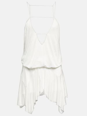 Rochie din jerseu asimetrică Isabel Marant alb