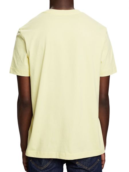 Хлопковая футболка с принтом Esprit желтая