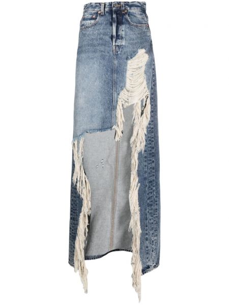 Roztrhaná džínsová sukňa Vetements