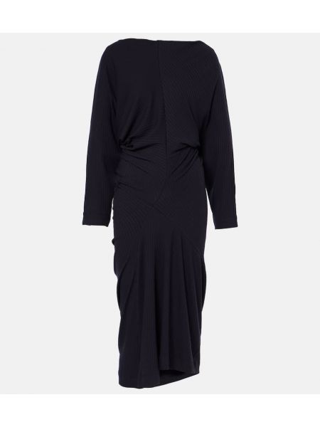 Drapert jersey dress Dries Van Noten blå