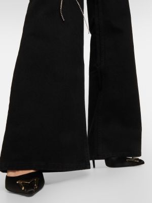 Bootcut džínsy s nízkym pásom Magda Butrym čierna