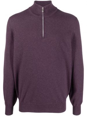 Кашмирен пуловер Brunello Cucinelli виолетово