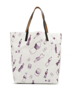 Shopper handtasche mit print Marni Pre-owned weiß