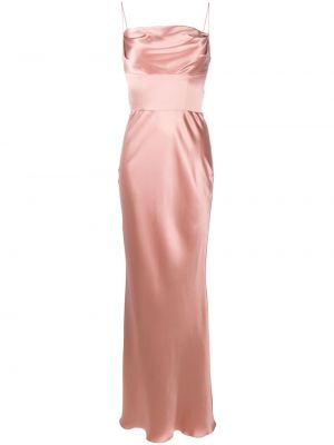 Vestido de noche drapeado Dolce & Gabbana rosa