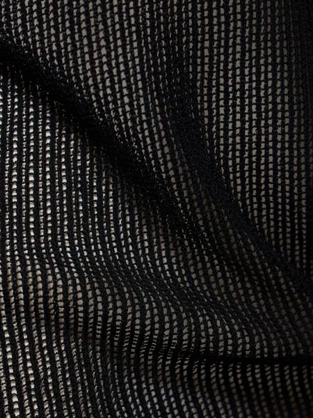 Haut en viscose en tricot en mesh Petar Petrov noir