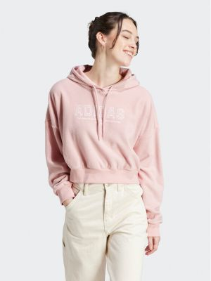 Oversized pulóver Adidas rózsaszín
