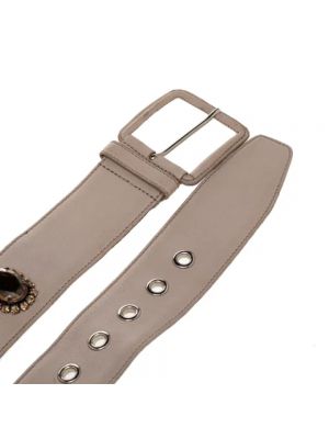 Cinturón de cuero Miu Miu Pre-owned beige