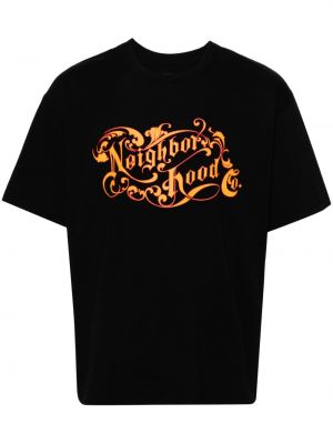T-krekls ar apdruku Neighborhood melns