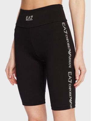 Slim fit priliehavé športové šortky Ea7 Emporio Armani čierna